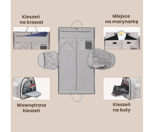 ExtraLink Black Forest by KM05 Torba Podróżna rozkładana + kosmetyczka - 1570054 - zdjęcie 6
